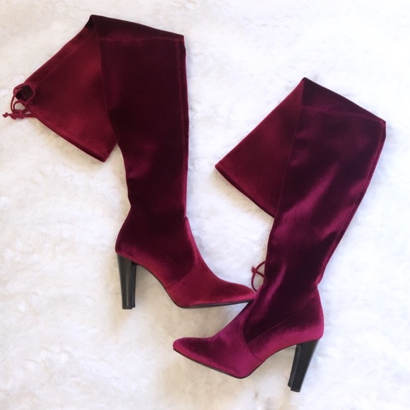 Stuart Weitzman Shoes - NEW Stuart Weitzman Velvet Over the Knee Boots